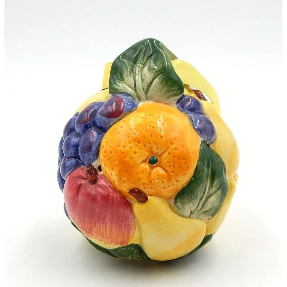 Fitz And Floyd Figurine Hand Painted Pomander Ceramic Caribbean Fruit 1989